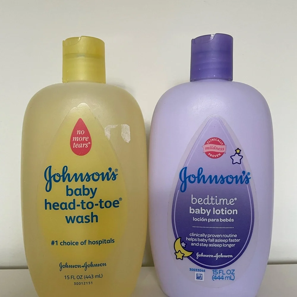 NWT Original Johnson's Baby Head-to-Toe Wash& Bedtime Baby Lotion Set -Full Size